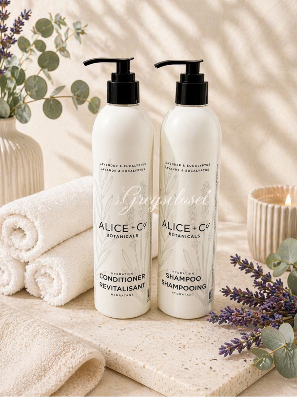 SHAMPOO & CONDITIONER ALICE & Co. LAVENDER & EUCALYPTUS - 12 fl.oz